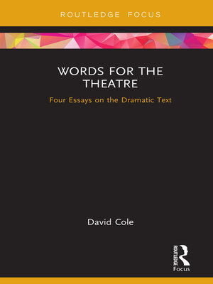 cover image of Words for the Theatre